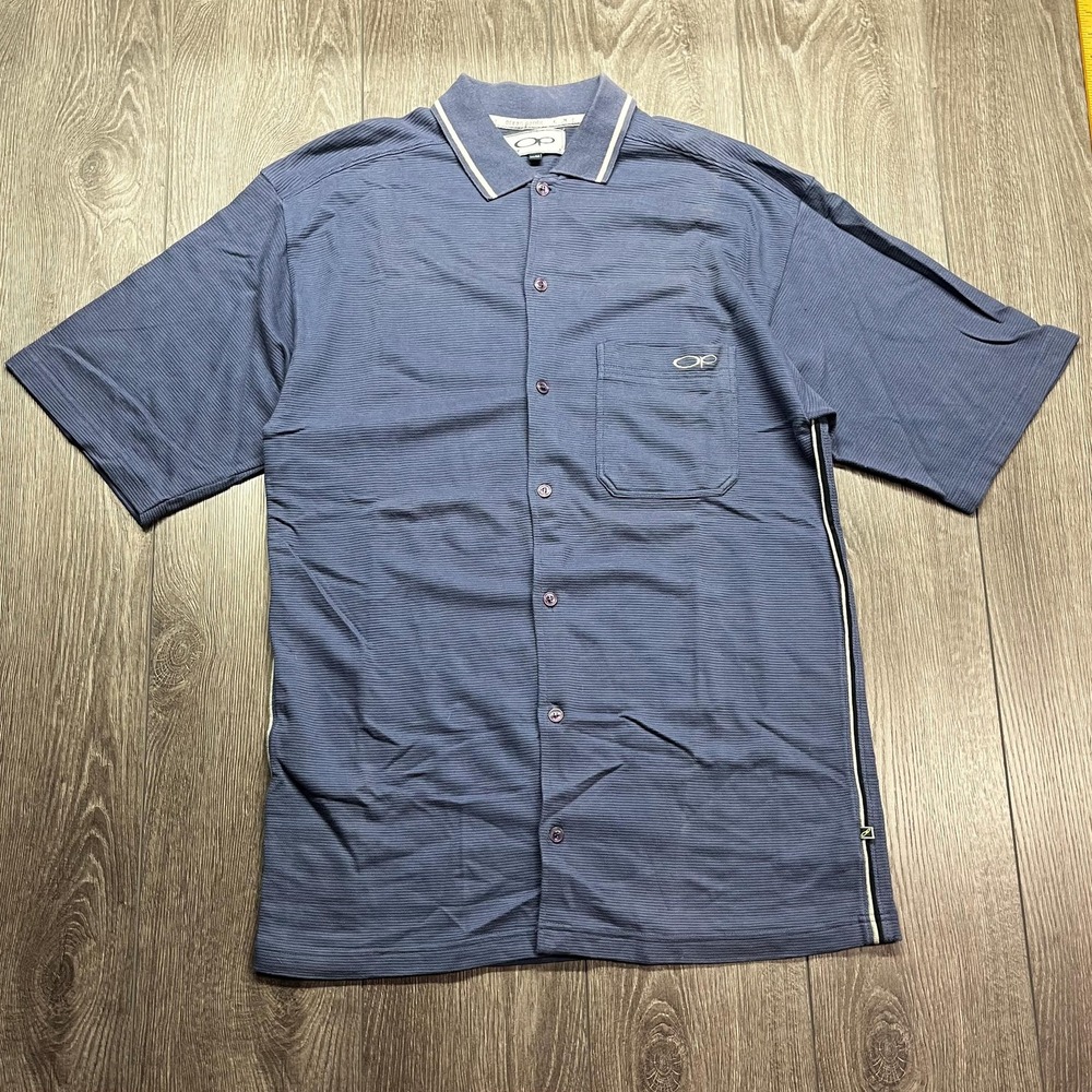 Vintage Ocean Pacific 1990s Button Down Surf Shirt Blue Extra Large XL Streetwea
